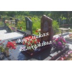 Памятник с барельефом малиновый кварцит (Шокша)