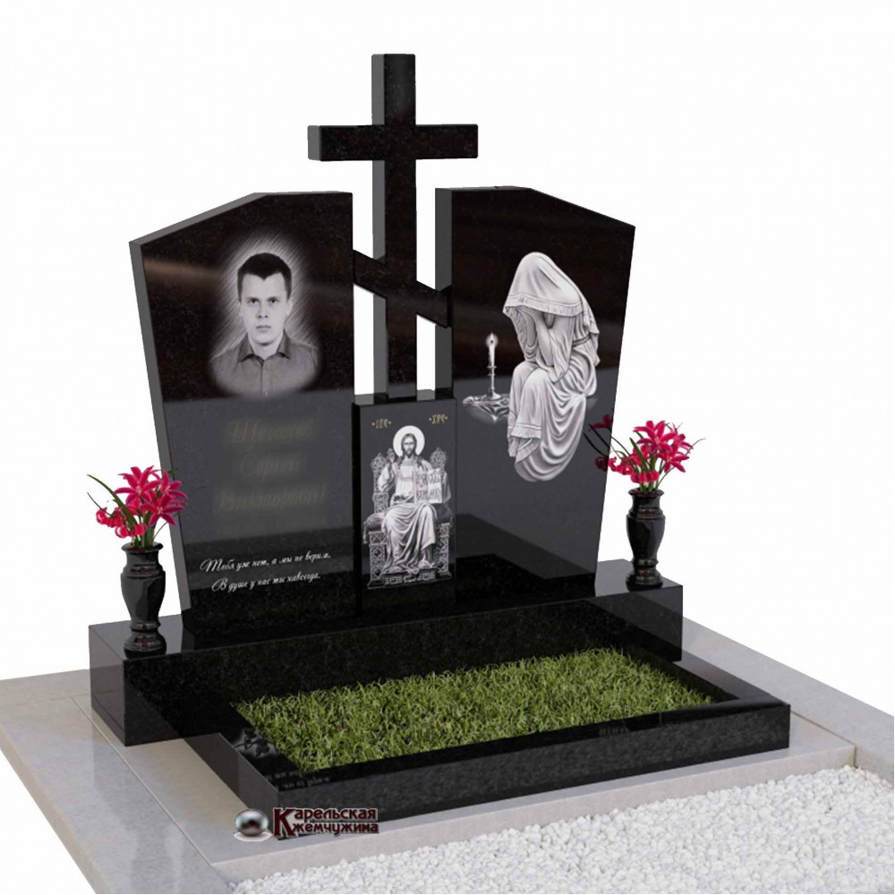 Памятник №146 Дуэт 15 круговая полировка