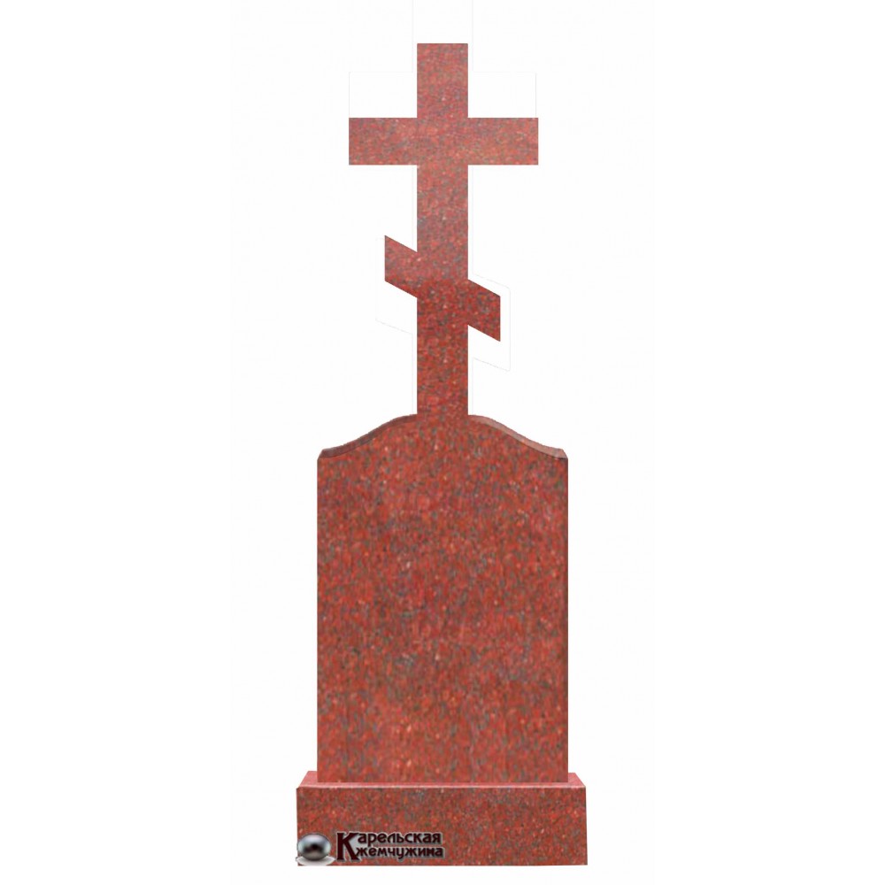 Памятник №84 Крест из красного гранита Питкяранта 