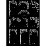 Гравировка цветы, ветви