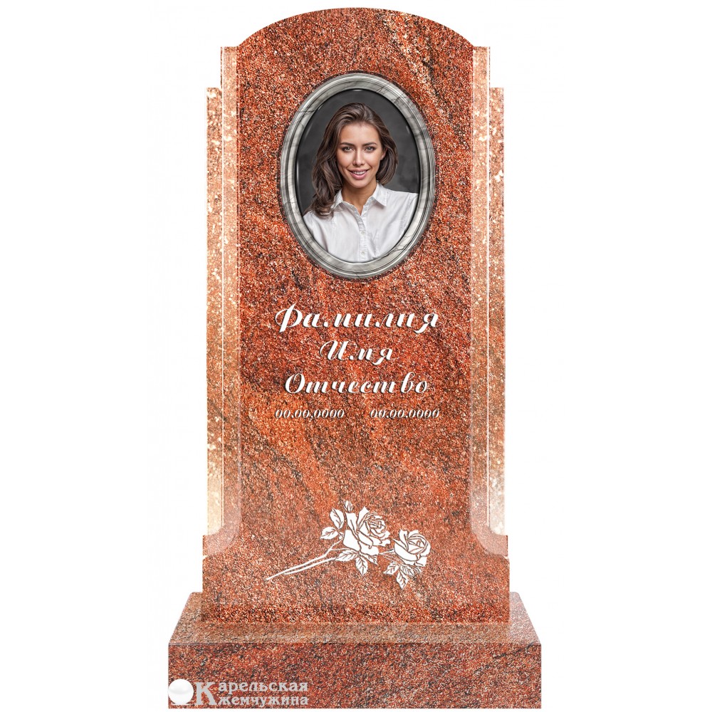 Памятник красный гранит Питкяранта (Сюскюянсаари)